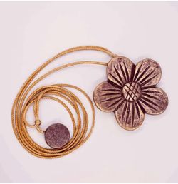 1 Pair Vintage Flower Magnetic Tiebacks Ropes Curtain Holdbacks (Vintage Brown) 