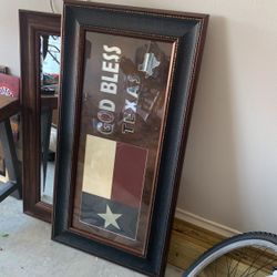 Large Beautiful God Bless Texas Frame