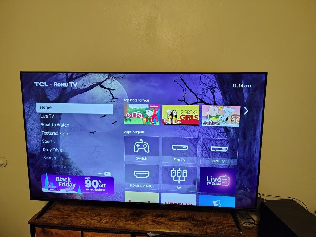 50in Tcl Roku Tv With Sony Soundbar 