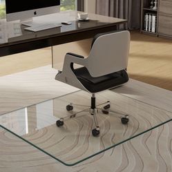 New In Box! Beswin 29”x47” Glass Office Chair Mat $45 (#948)