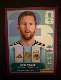 Panini FIFA World Cup 2026 Sticker Lionel Messi Purple Parallel ARG 17 Soccer