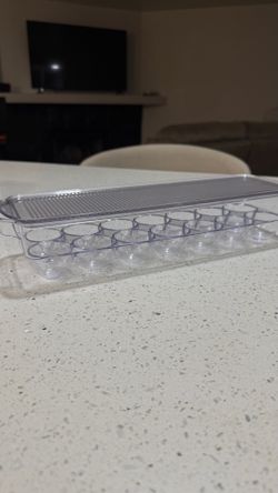 Clear Refrigerator Egg Organizer with Lid – Holds 14 Eggs