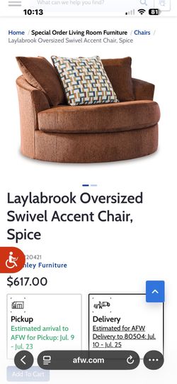 Oversized swivel chair