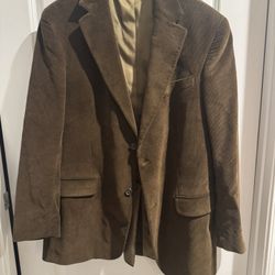 Lands' End Corduroy Brown Jacket Size 42L