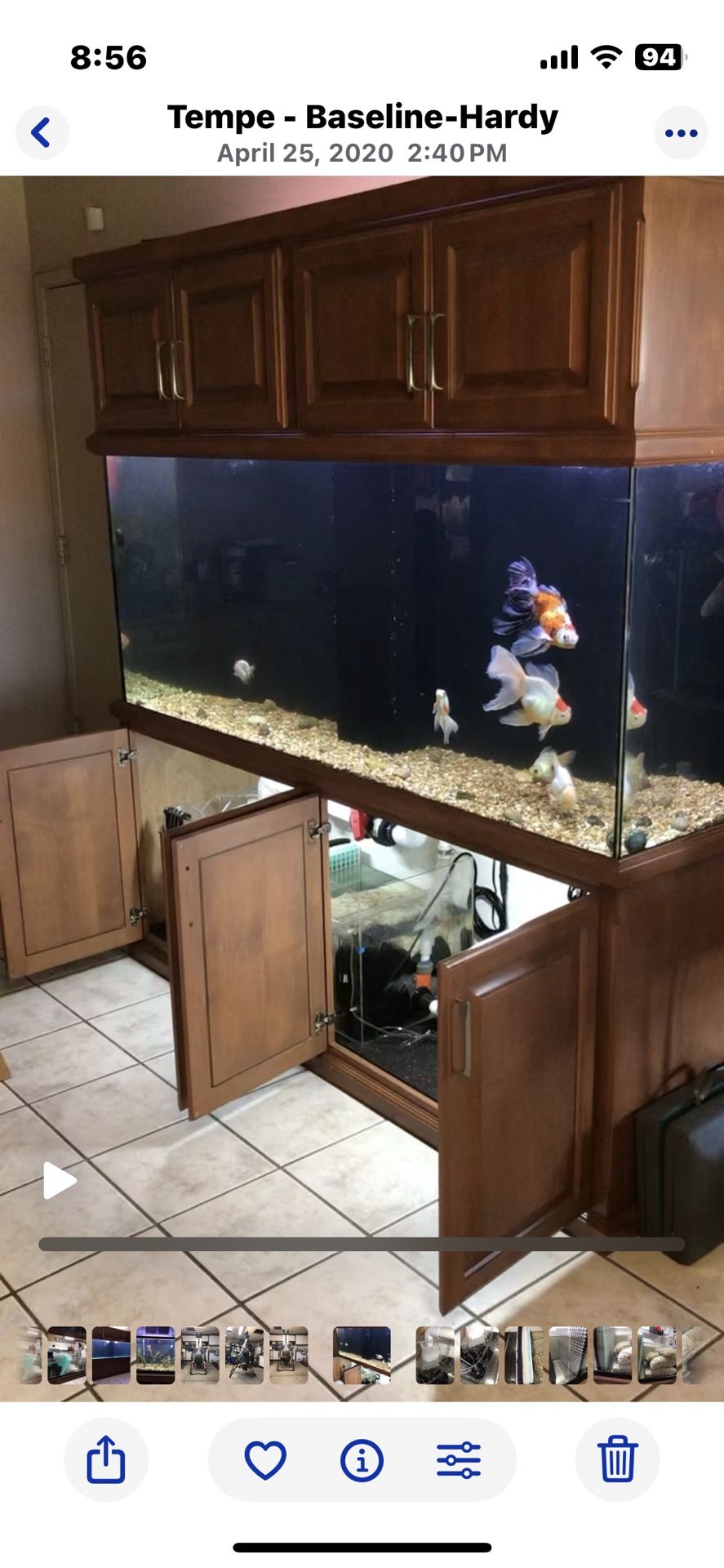 Aquarium/fish tank extra large 150 gallons with sump and lots of extras