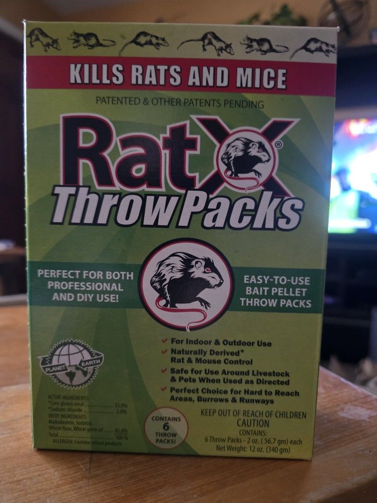 🆕️RAT X THROW PACKS- FOR ALL RATS AND MICE. INDOOR AND OUTDOOR USEPET SAFE .