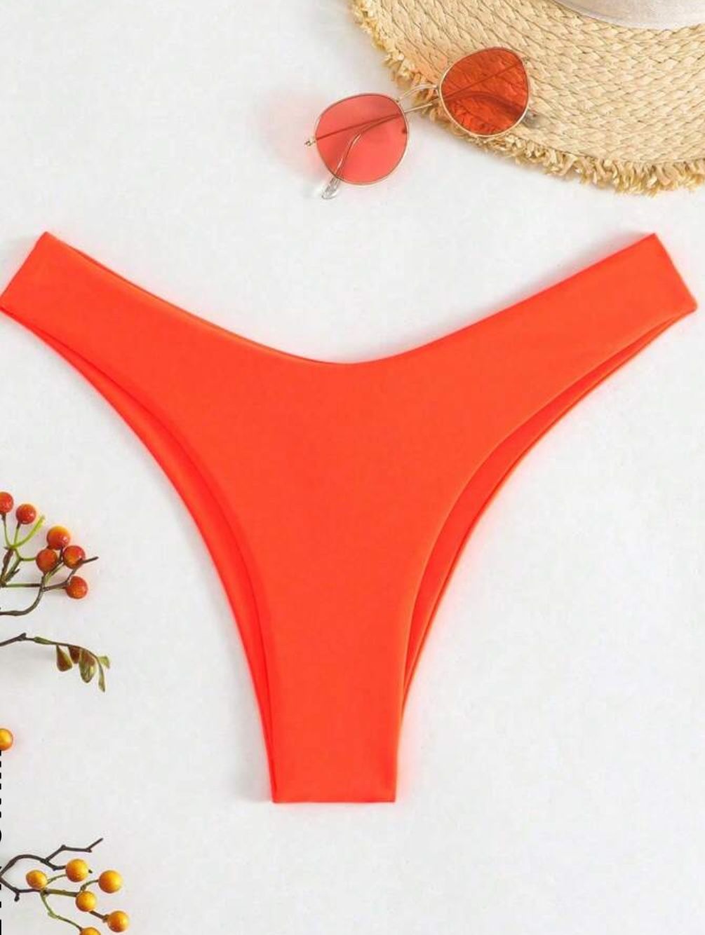 SHEIN orange bikini bottom NEVER WORN SIZE MEDIUM