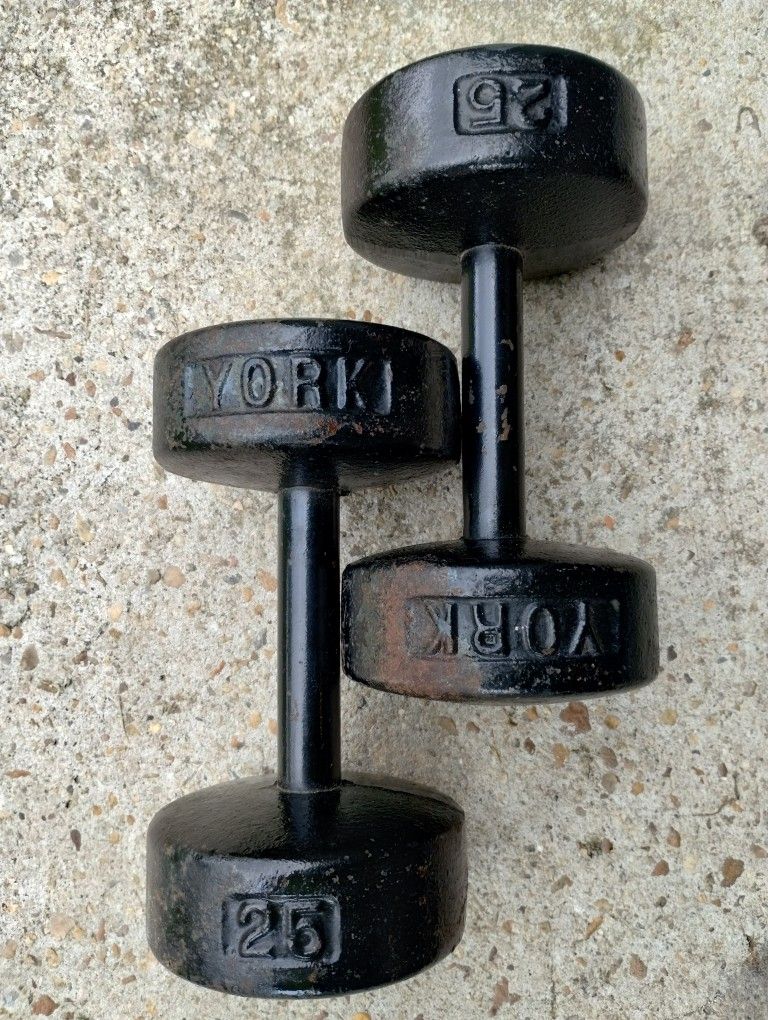 (YES STILL AVAILABLE) Two 25 Lb Dumbbells
