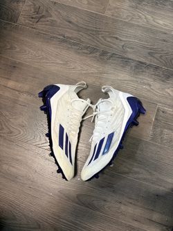 Adidas Adizero Primeknit Football Cleats – White/Purple – Size 12