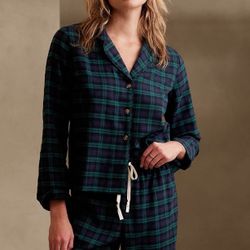 Banana Republic Factory Flannel Pajama Top size M