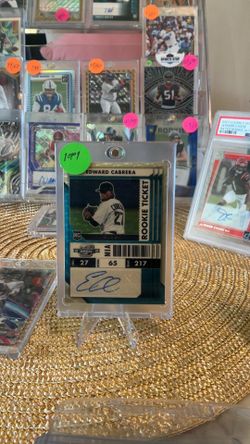 Edward Cabrero, rookie, auto gold true 1/1 Cubs pitcher
