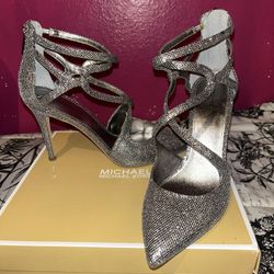 Silver High Heels 