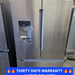 Bosch
100 Series 36 in. W 26 cu. ft. Smart Standard Depth French Door Refrigerator in Stainless Steel, External Water and Ice