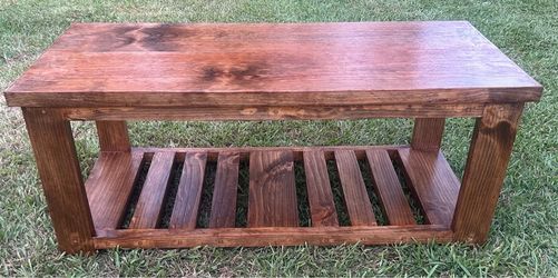 Southern Yellow Pine Farmhouse Coffee Table 46”L × 22”W × 18”H