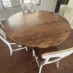 Thomasville 54 Inch Dining Table Sold Alone Or With 4 Chairs And 3 Matching Bar Stools 