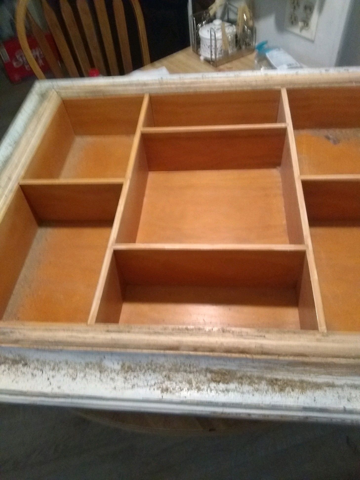 Shelf organizer shadowbox solid wood