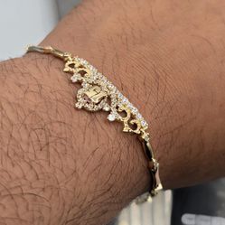 14kt Gold Three Tone 15 Bracelet Pulsera De Tres Oros 14kt Para Quinceanera 