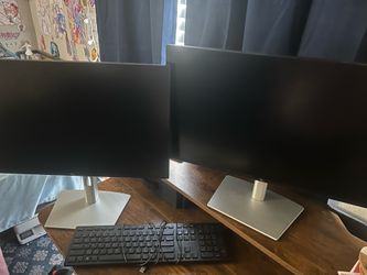 2- 24 inch Dell monitors