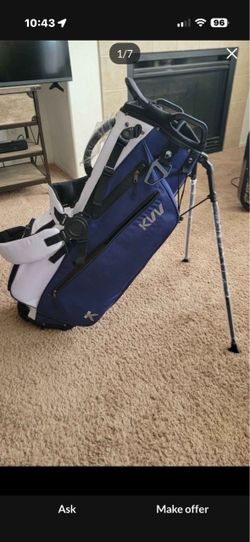 (((New)))KVV Lightweight Golf Stand Bag with 7 Way FullLength Dividers, 5 Zippered Poc...