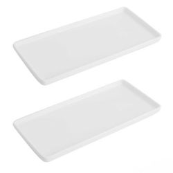 10" Set Of 2 Ceramic Vanity Trays