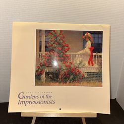 1991 Gardens of the Impressionists Pomegranate vintage art calendar