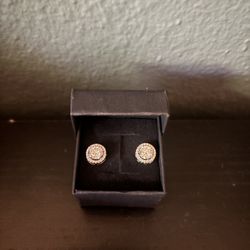1 Ct Moissanite Round Earings