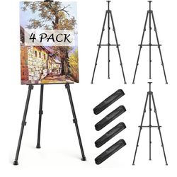 4 Portable Painting Easel Stand