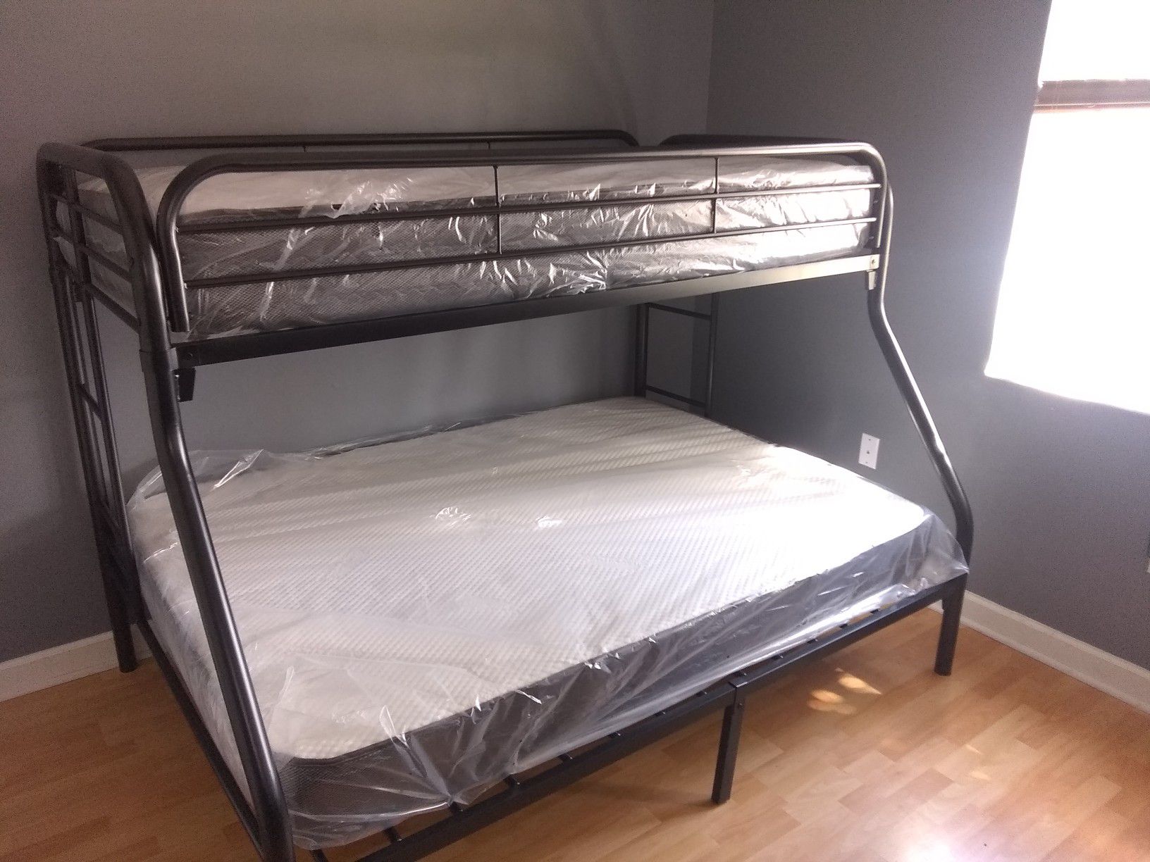Twin over full bunk beds frame and free delivery New in the box with the mattress and free set up