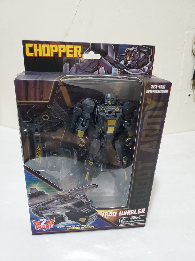 Mad-Whirler Chopper Robot Action Figure – 2-in-1 Helicopter Transformer Toy