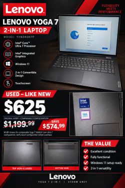 Lenovo Yoga 7 2-in-1 Laptop Storm Grey 2024