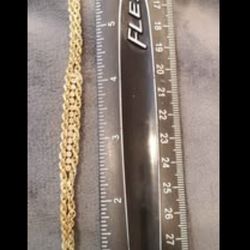 Vintage Gold Tone Double Rope Chain Bracelet – 7"