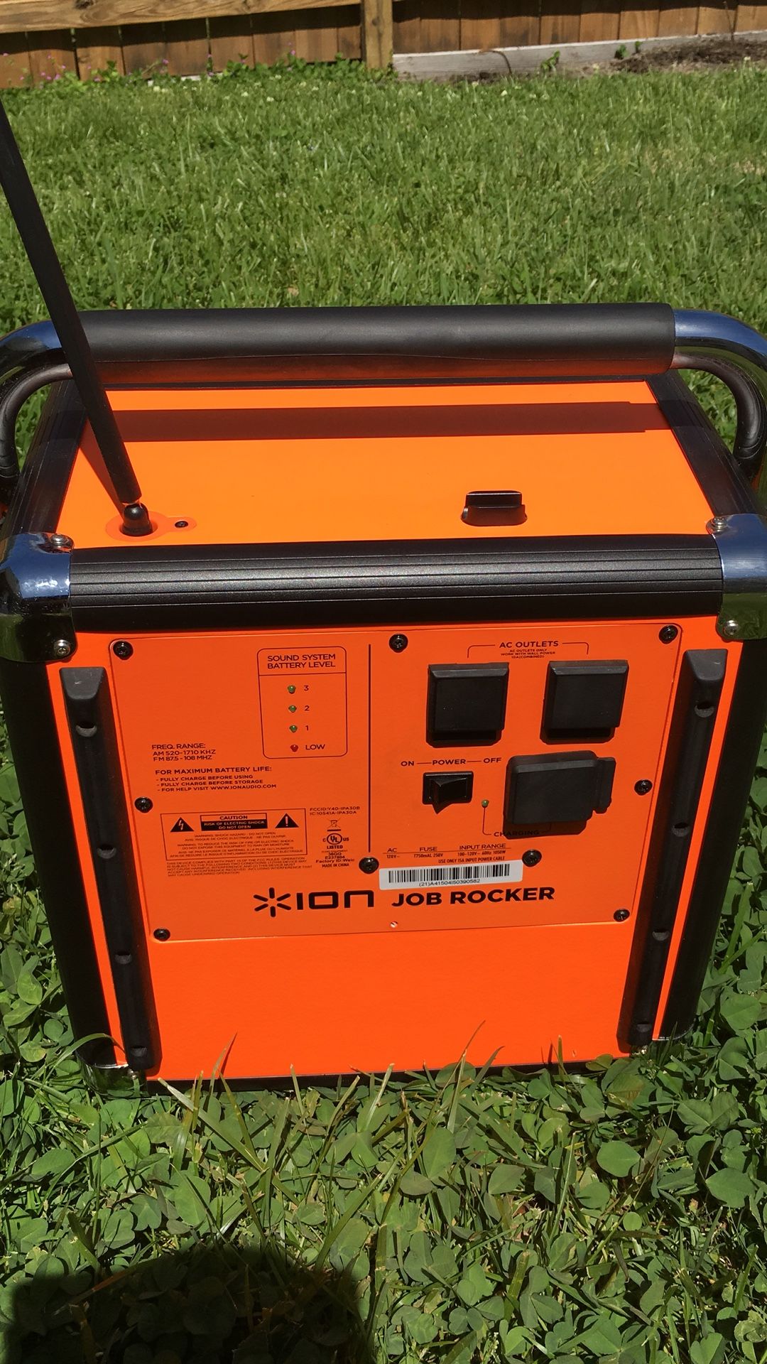 ION Audio iPA30 Audio Job Rocker Portable Heavy Duty Bluetooth