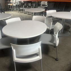 Heavy Duty Commercial Grade Allsteel Round Tables 48” Break room Conference Tables Office Furniture 