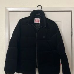 Womens Levies corduroy Puffer Medium Black Jacket