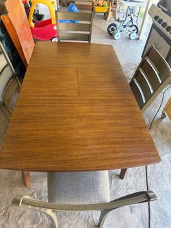Table with chairs solid wood