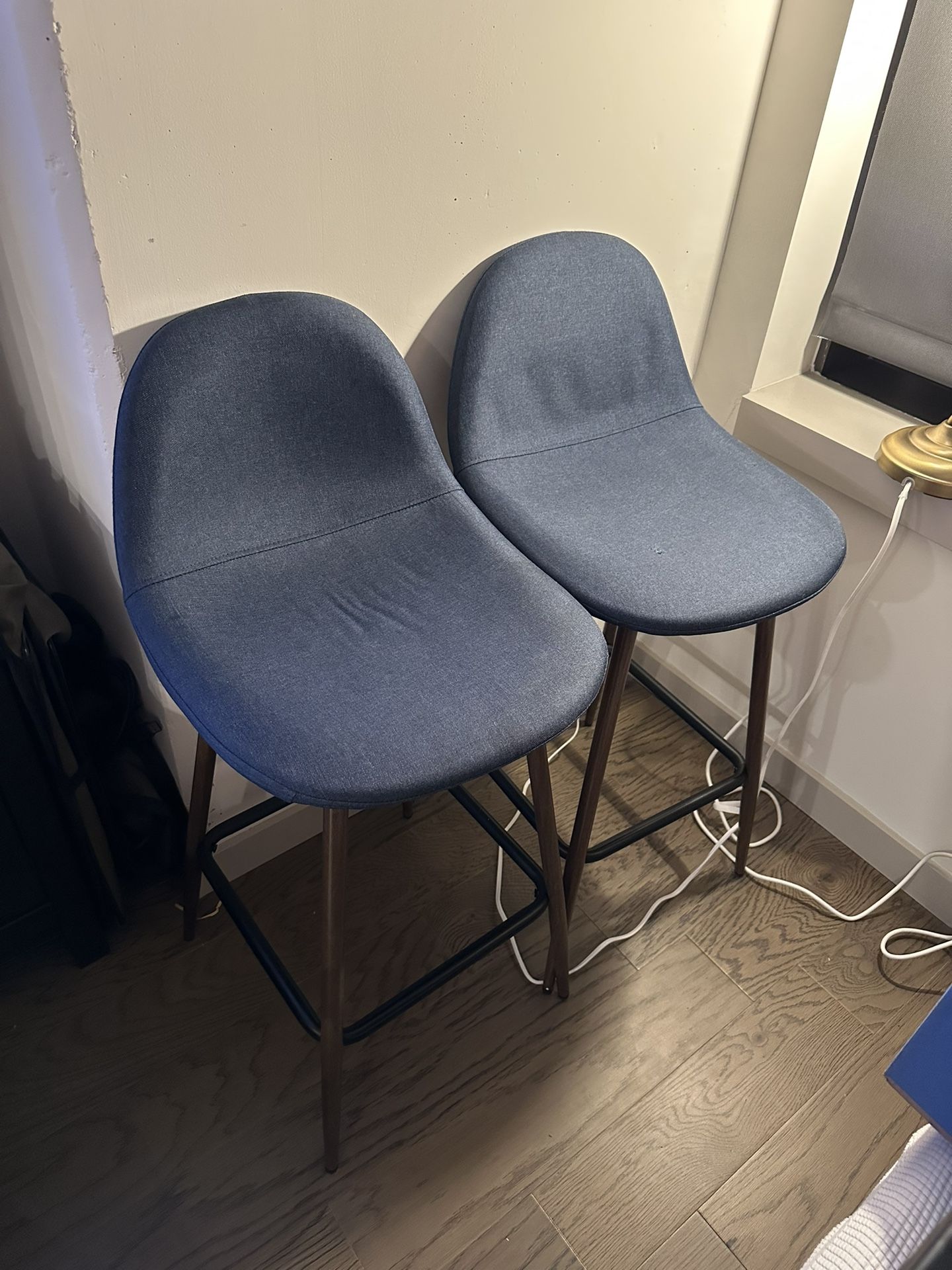 Upholstered counter height barstools