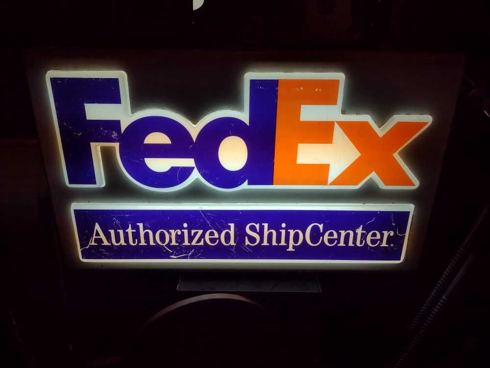 Lighted Fed Ex Sign