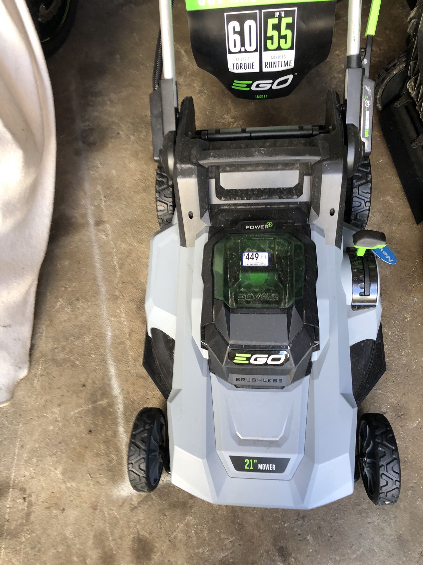 New Never Used EGO LM2110 56 Volt Battery Powered Lawn Mower 
