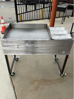 Taco cart con comal grande