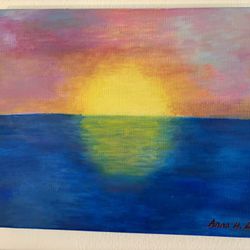 Sunset Painting Based On Imagination By AHL….