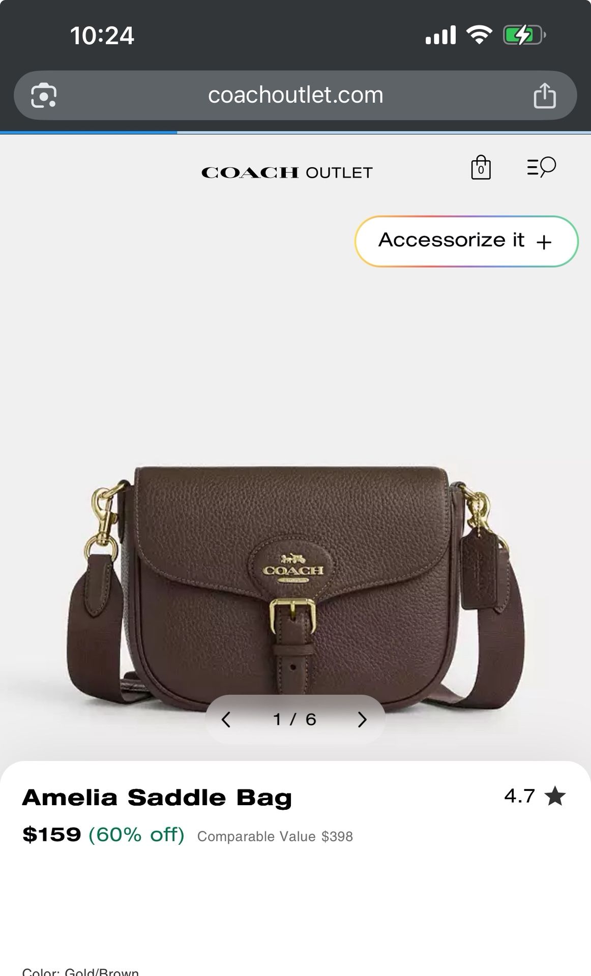 Coach Saddle Bag