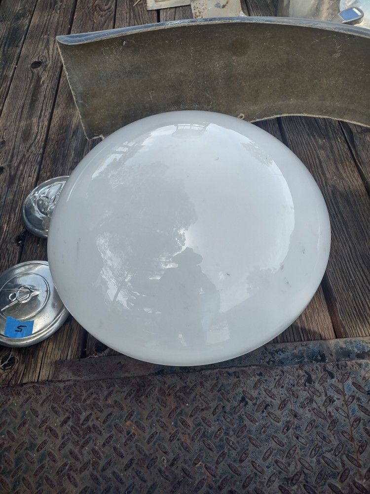 Antique Milk Glass Street Light Globe