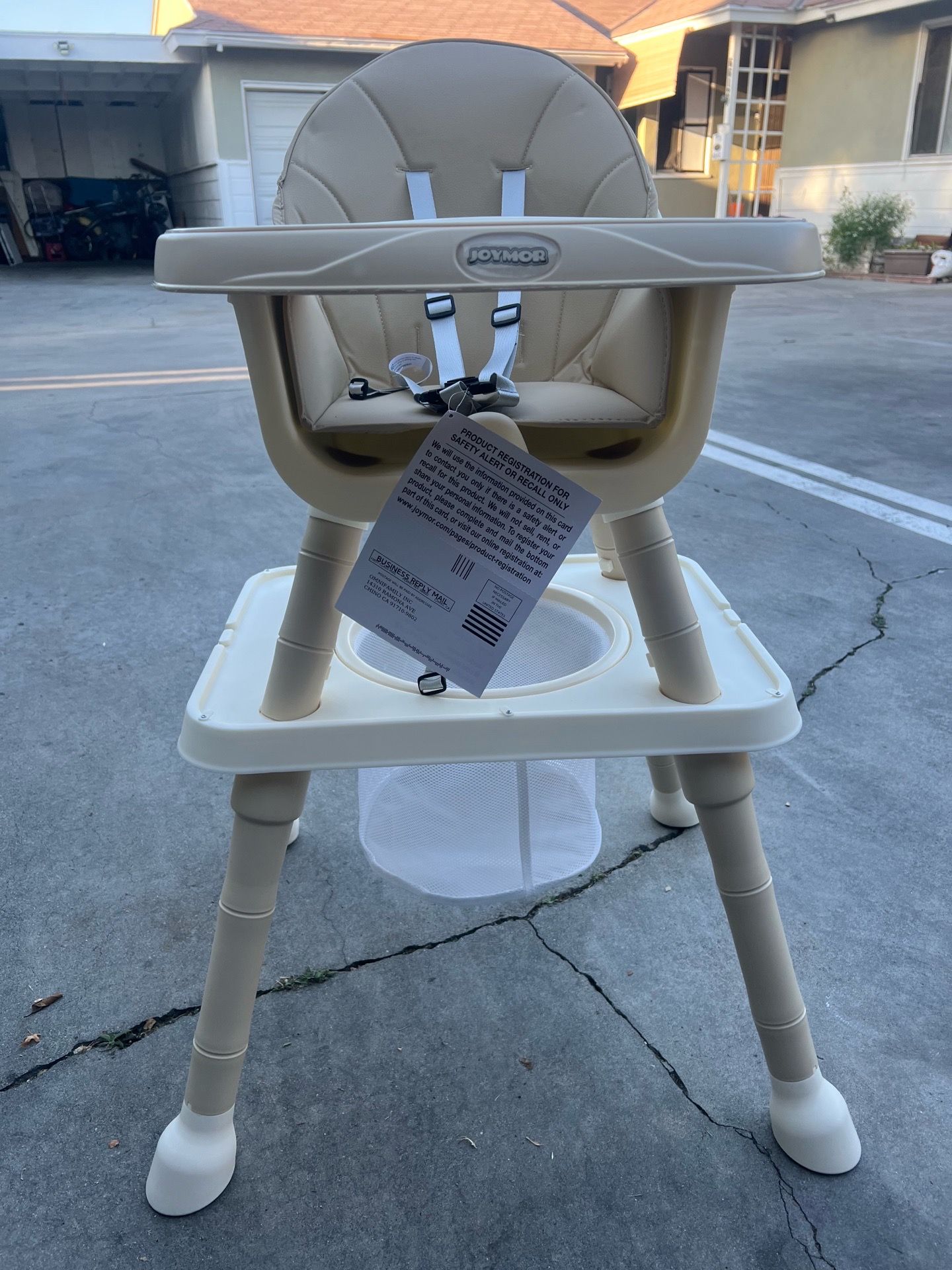 JOYMOR 7 in 1 High Chair for Babies and Toddlers Beige