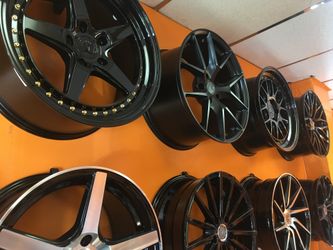 BLACK & MACHINE OR ALL BLACK 17” & 18” WHEELS FOR HONDA ACURA NISSAN TOYOTA MAZDA LEXUS