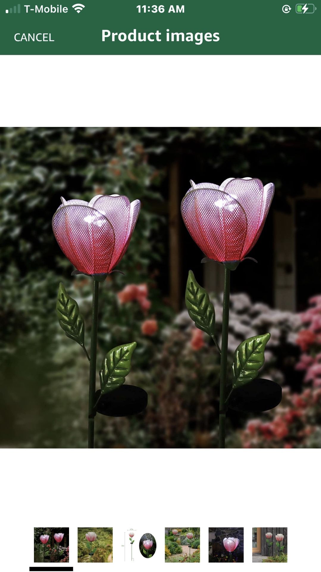 2 Pack Solar Flowers,Solar Lights Outdoor Garden Flowers, Solar Garden Lights Waterproof for Patio Yard Walkway Pathway Lawn Decorations(Tulip)