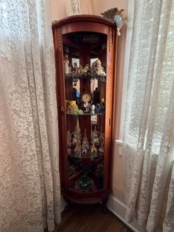 Antique Corner Cabinet Display Shelves make an offer