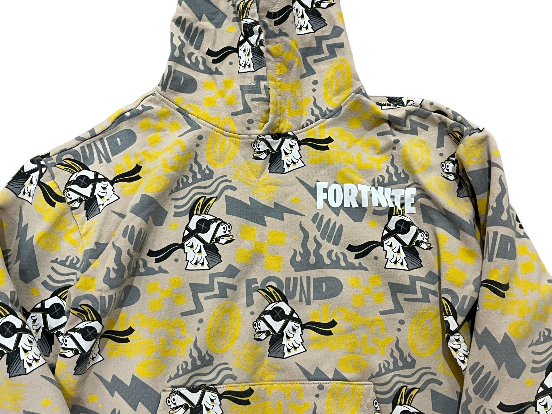 Fortnite Pullover All Over Character Print Hoodie Sweatshirt Boys Sz 14-16