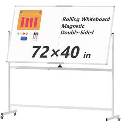 Rolling Whiteboard Magnetic Double Sided