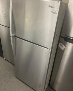 GE  Top Mount 27" Apartment Size Stainless Steel Fridge
