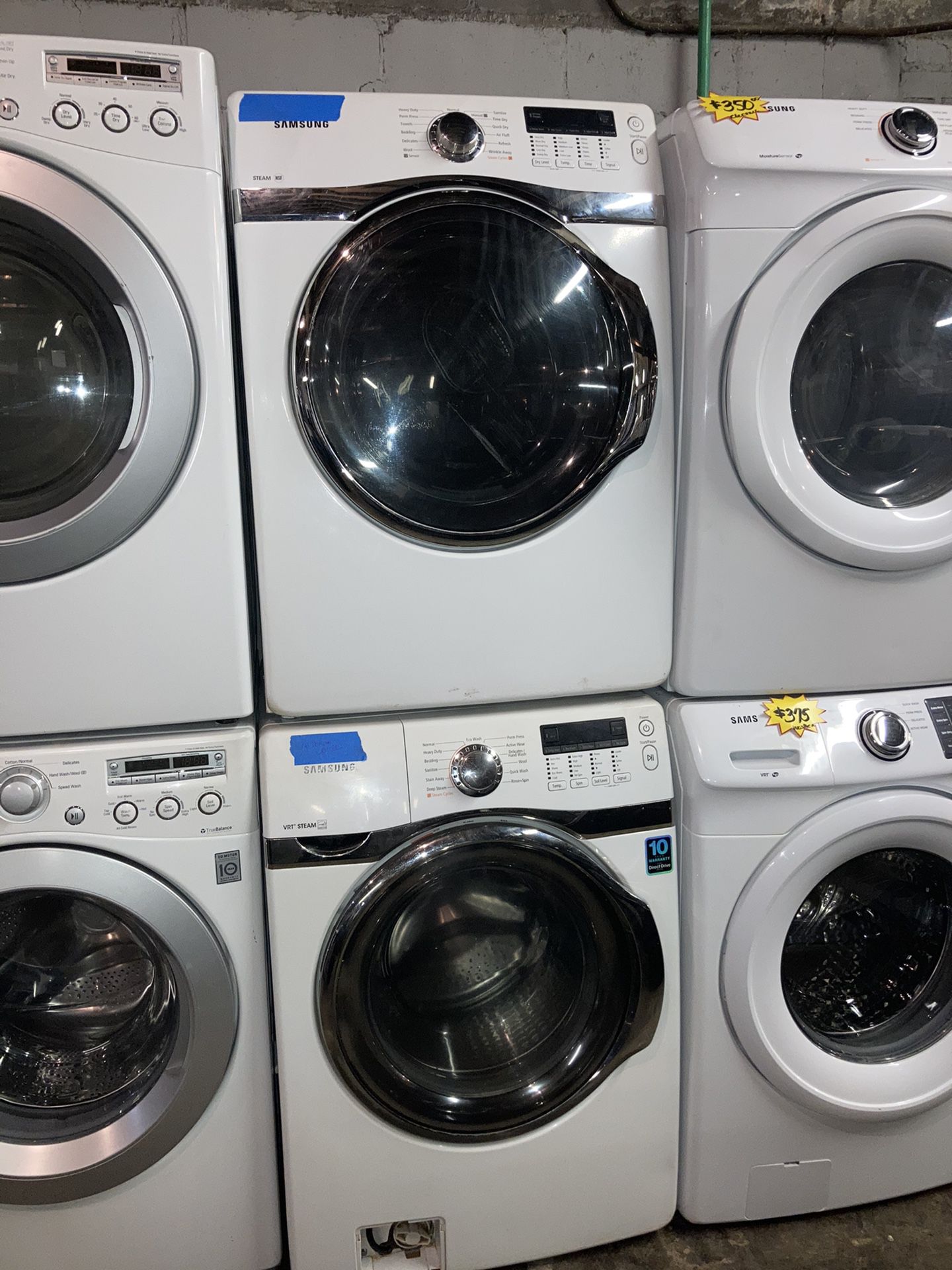 Samsung front load washer and electric dryer set in excellent condition with 4 months warranty